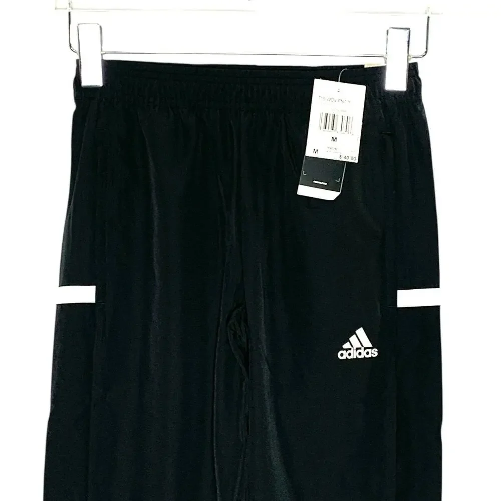 Adidas M NEW Youth Woven Pants Taper Leg Football Soccer Active Sports Black